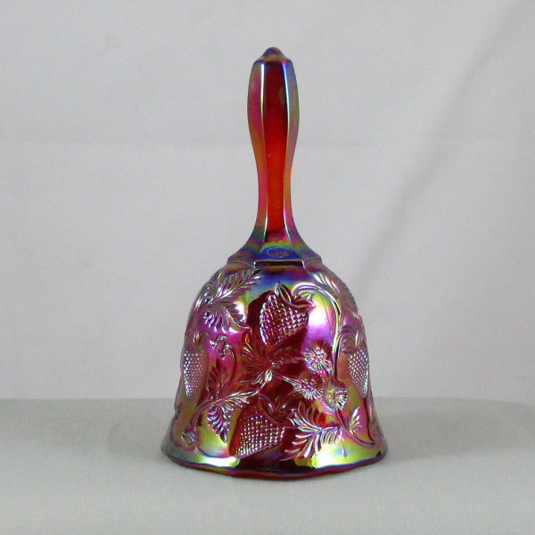 Fenton Red Inverted Strawberry Carnival Glass Hand Bell made for ACGA Fenton Red Inverted Strawberry Carnival Glass Hand Bell made for ACGA