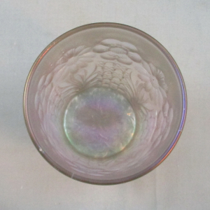 Antique U.S. Glass White Cosmos & Cane Carnival Glass Tumbler