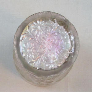 Antique U.S. Glass White Cosmos & Cane Carnival Glass Tumbler