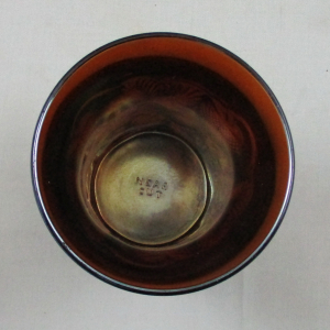 Antique Cambridge Amethyst Inverted Strawberry Carnival Glass Tumbler