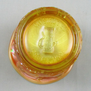 Fenton Vaseline Butterscotch Opal Frolicking Bears Carnival Glass Spittoon