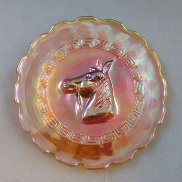Levay Marigold Pony Carnival Glass Plate 1 of 1 Levay Marigold Pony Carnival Glass Plate 1 of 1